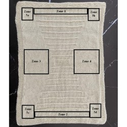 Couverture 37x51cm - Jaune Beige - Personnalisable