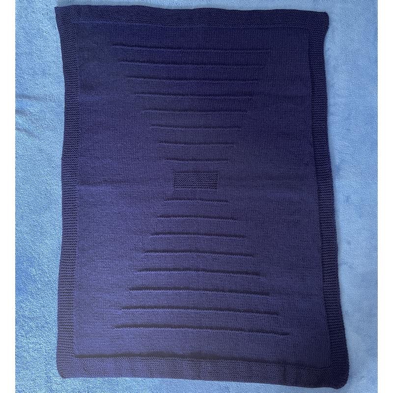 Couverture 70x95cm – Bleu Marine – Personnalisable