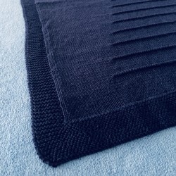 Couverture 70x95cm – Bleu Marine – Personnalisable