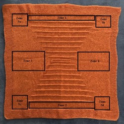 Couverture 71x71cm – Orange – Personnalisable