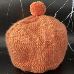 Bonnet Bébé 3 mois – Orange - Personnalisable
