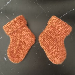 Chaussons Bébé 3 mois – Orange