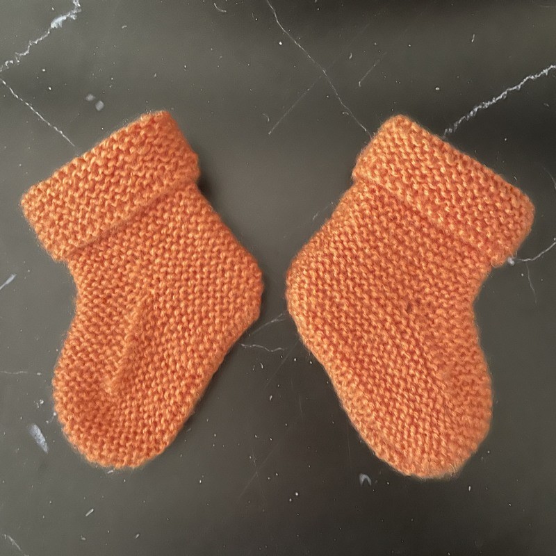 Chaussons Bébé 3 mois – Orange