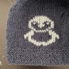 Bonnet Bébé 1 an et + – Bleu Gris – Pingouin Blanc