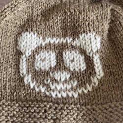 Bonnet Bébé 3 mois - Uni Brun – Panda Blanc