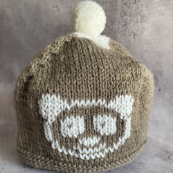 Bonnet Bébé 3 mois - Uni Brun – Panda Blanc