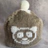 Bonnet Bébé 3 mois - Uni Brun – Panda Blanc