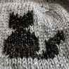 Bonnet Bébé Naissance - Uni Gris - Chat Noir