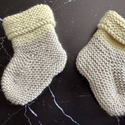 Chaussons Bébé 1 an et + - Beige & Jaune