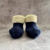 Chaussons Bébé 3 mois Bleu & Beige