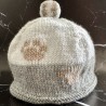 Bonnet Bébé 6 mois – Gris Blanc – Pattes de Chien Brun