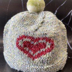 Bonnet Bébé 6 mois - Multicolore - Coeur Rouge